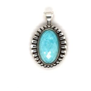 LAGOS MAYA STERLING SILVER  TURQUOISE DOUBLET PENDANT